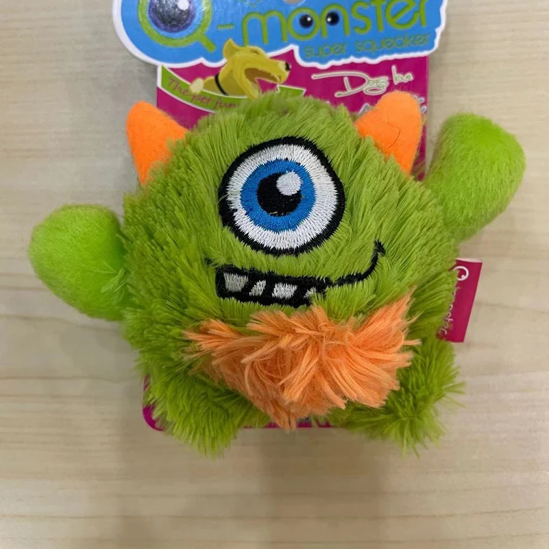 Игрушка для собаки в форме Q MONSTER флис скрипучая жевательная игрушка чистки зубов