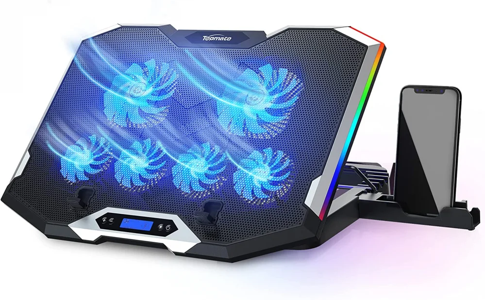 

TopMate C11 Laptop Cooling Pad RGB Gaming Notebook Cooler, Fan...