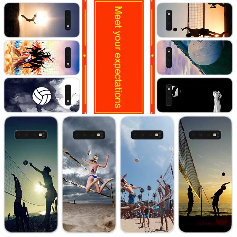 Case Soft for Samsung Note 20 10 9 8 TPU Silicone Cover Pack Note20plus Note10pro Bag Fitted Cases Volleyball Sports Pattern|Бамперы| |