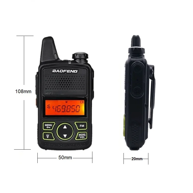 2 шт. BAOFENG BF-T1 мини рация UHF двухстороннее радио детский игрушечный