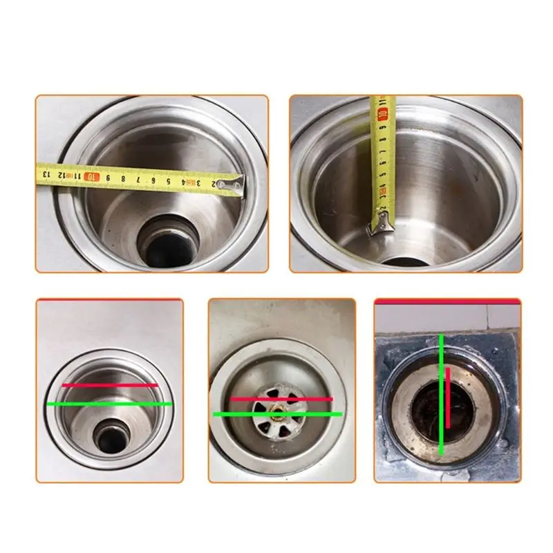 3 Sizes Universal Stainless Steel Sink Strainer Filter Trap Bathtub Drain Hole Hair Catcher Stopper Waste Screen Large Wide Rim |