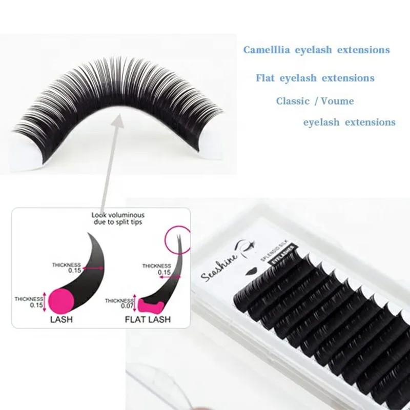 Seashine матовые эллипсовые ресницы корни разрезные зажигалка подходят для Y плоские