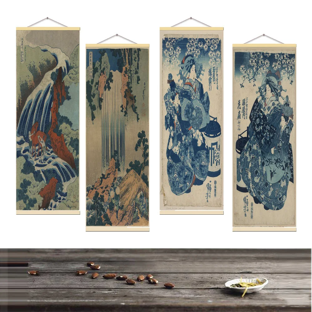 

Японский укийоу висячий постер украшение для дома Простой Холст настенный художественный принт современная картина классический скандина...
