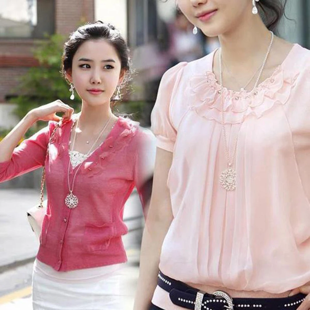 Богемное женское ожерелье Ретро стиль полый цветок кулон на свитер стразы