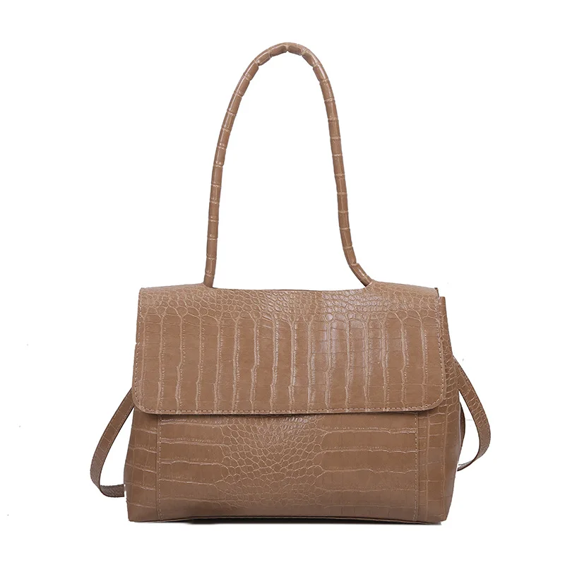 

Women's Hand-held Shoulder Bag Pu Embossing Trend Versatile Fashion Messenger Tote Bag Large Capacity Shopping Bag