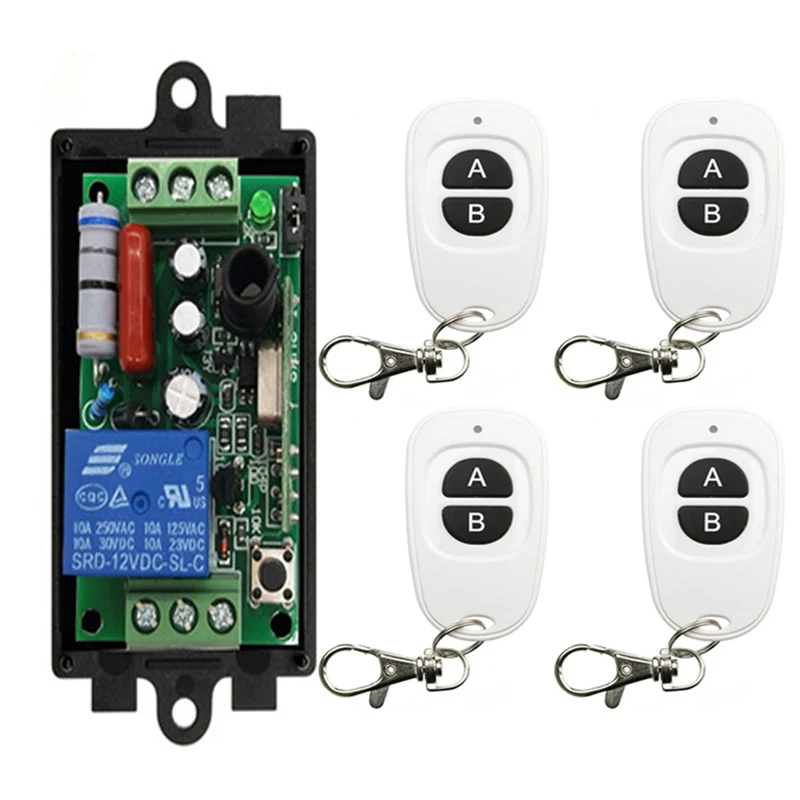 AC 220 V 1 CH 1CH 10A RF беспроводной переключатель релейный приемник пульты