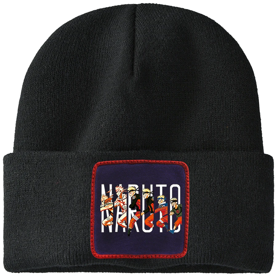 Курама Наруто удзумаки кьюби вязаная шапка в японском стиле Харадзюку Зимняя