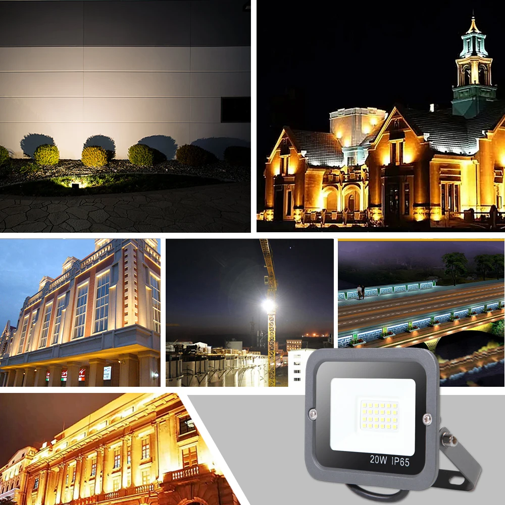 

Led Floodlight 20W 220V Square Light Led Floodlight Waterproof Ip65 Street Lights Led Flood Light Outdoor Lamps Lighting Garden