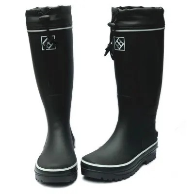 

Classic Fashion Men's Rain Boots Super High Tube Rubber Thickened Sole Rain Boots Fishing Shoes Black Waterproof Rubber