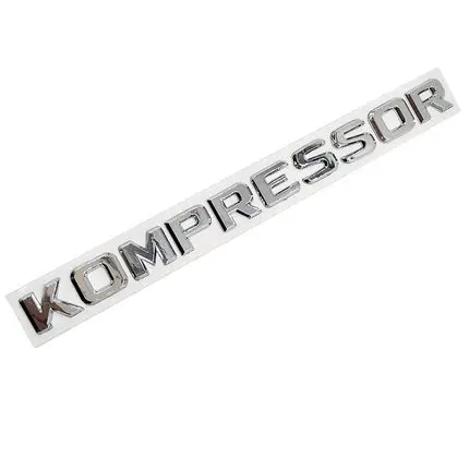 

2 PCS KOMPRESSOR Logo Car Styling Sticker 3D Emblem Rear Trunk Badge Lettering Fit For Benz CLK SLK SL CLS ML GL A B C E S Class
