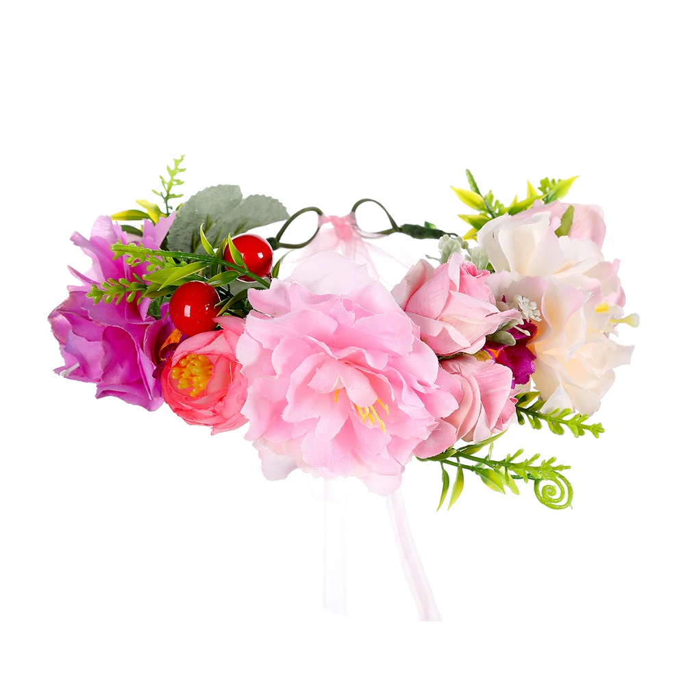 Моланс мода женщин невесты цветы ободок мексиканский стиль цветочная корона ободок леди эластичная пляжные принадлежности для волос.