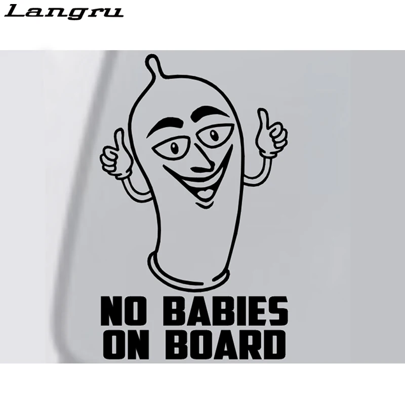 Langru без младенцев на доске Виниловая наклейка окно автомобиля бампер Забавный