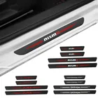 4 шт. углеродного волокна Nismo Защитная Автомобильная наклейка с пленочным покрытием авто для Nissan Tiida Sunny QASHQAI кольцо для марта LIVINA TEANA X-TRAI двери JUKE