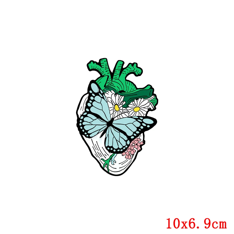 Термонаклейки на одежду с изображением сердца Ван Гога самодельные