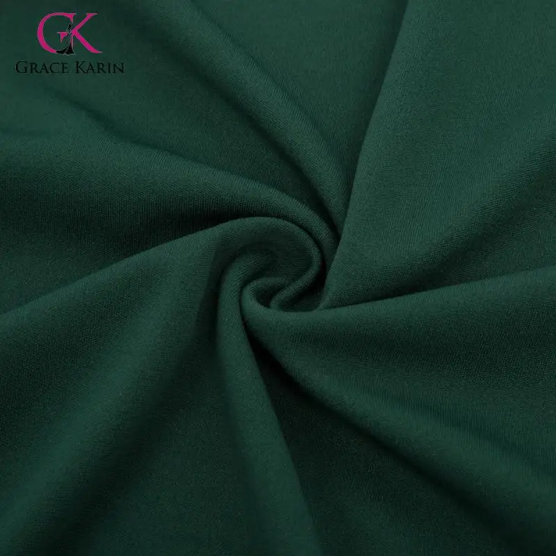 

Grace Karin Women Vintage Dress Green/Black Mid-Claf Pleated A-Line Dress Short Sleeve Midi Party Dresses 2020 Belt Swing Dress