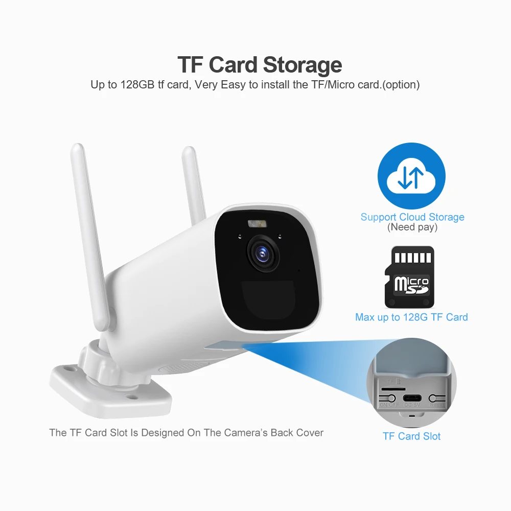 Водонепроницаемая камера безопасности MISECU 3 Мп Wi-Fi перезаряжаемая батарея