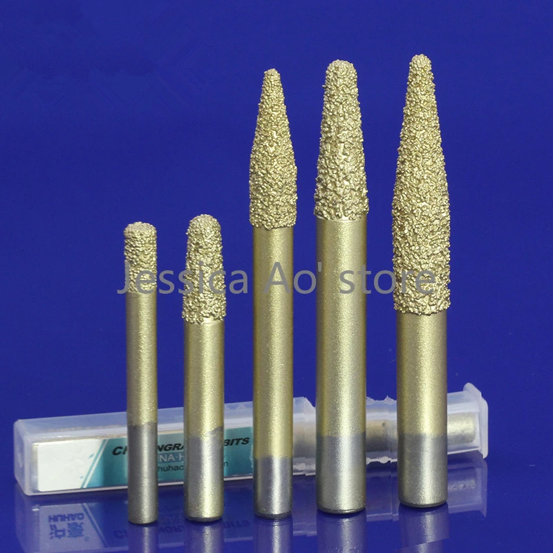 

Power Tools Coarse Brazing Diamond Grinding Heads CNC Stone Carving Cutter Relief Lettering Granite Engraving Machine Tool