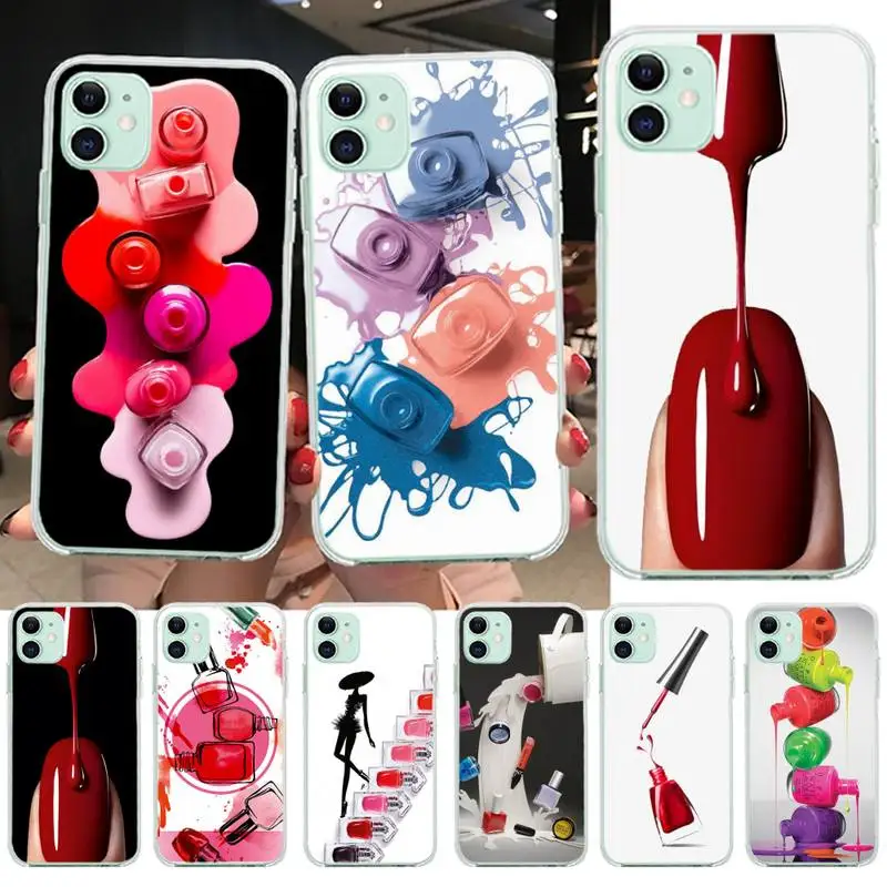 Чехол для телефона HPCHCJHM Art разноцветный флакон лака ногтей чехол iPhone 11 pro XS MAX 8 7 6 6S