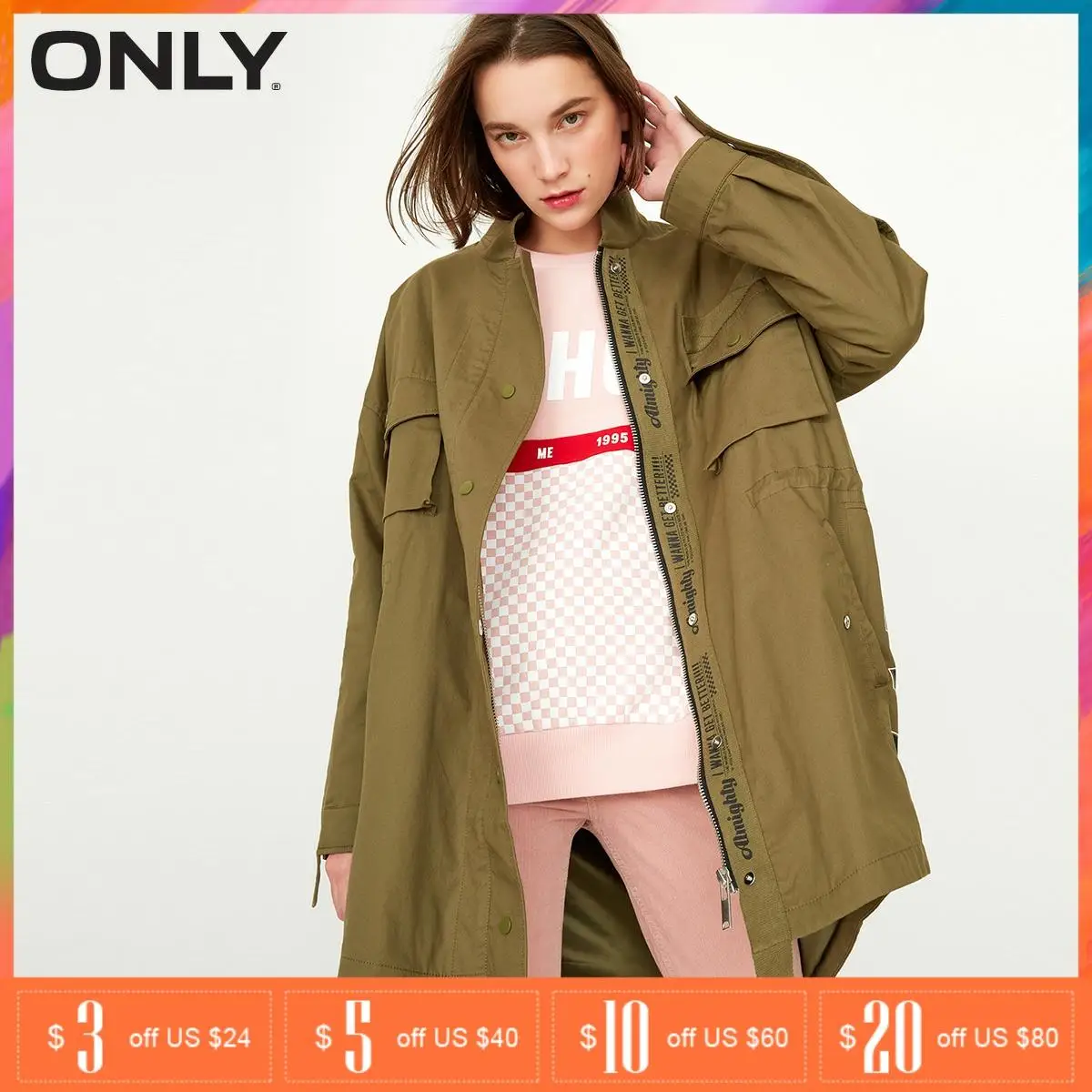 Только для женщин свободный крой Тренч длинное пальто куртки 2019 | 118136506|Женские