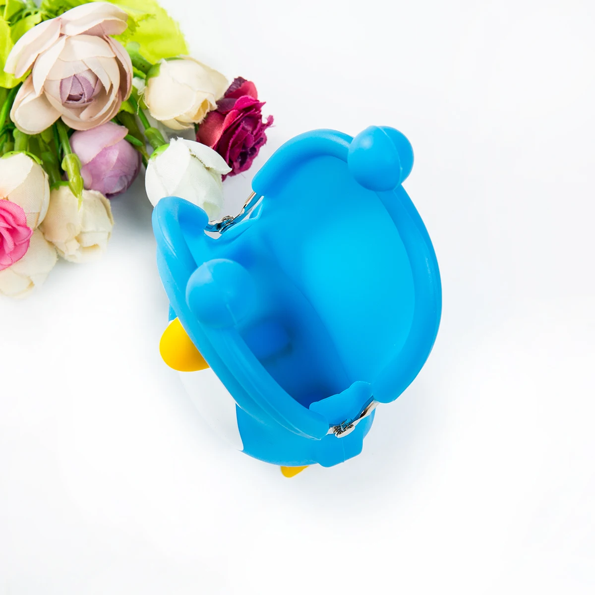 Детский кошелек для мелочи силиконовый 3D с пингвином милый мультяшный маленький