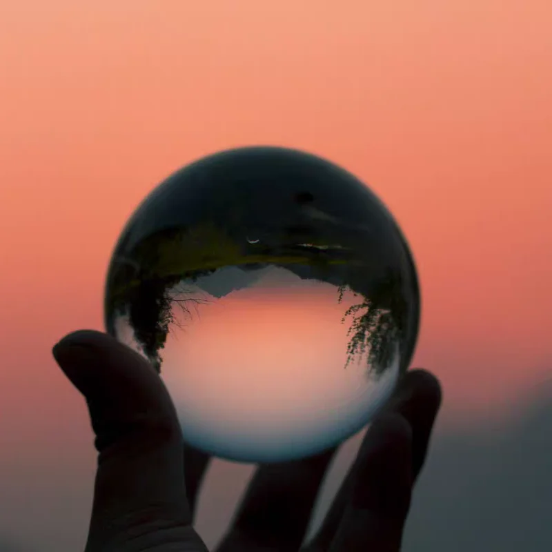 

8-16MM Crystal Ball Transparent Crystal Ball Lucky Rainbow Photo Magic Quartz FengShui Photography Glass Sphere Glass Ball