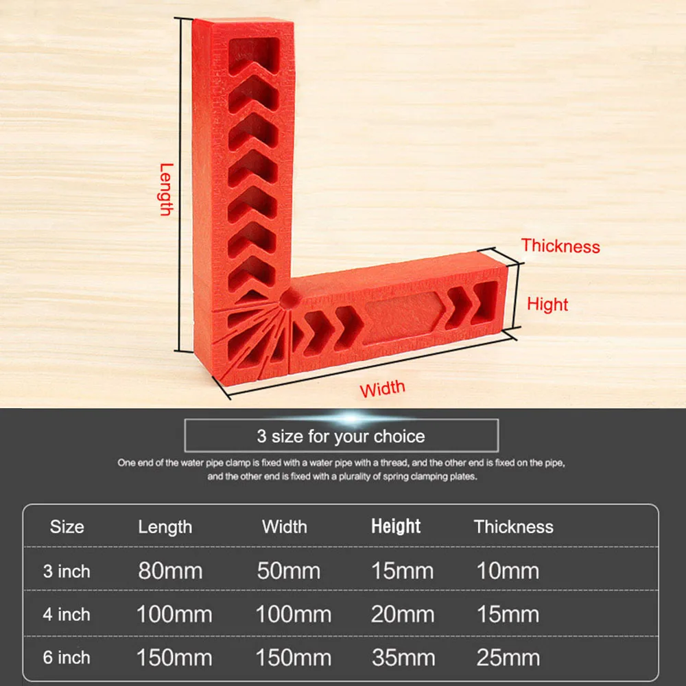 

Plastic Right angle ruler Tool Clamping 90 Degree Straight Engineering