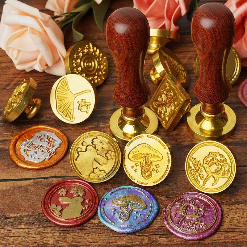 Набор восковых печатей с индивидуальная Настройка логотипа узор ретро старинный
