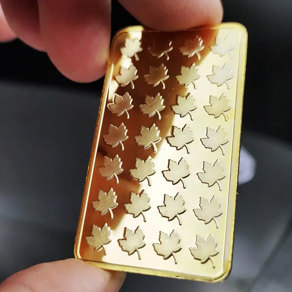 Rectangular Coins Commemorative Coin 2021 Maple Leaf Canadian Gold For Souvenir Decoration Gift Collection | Дом и сад