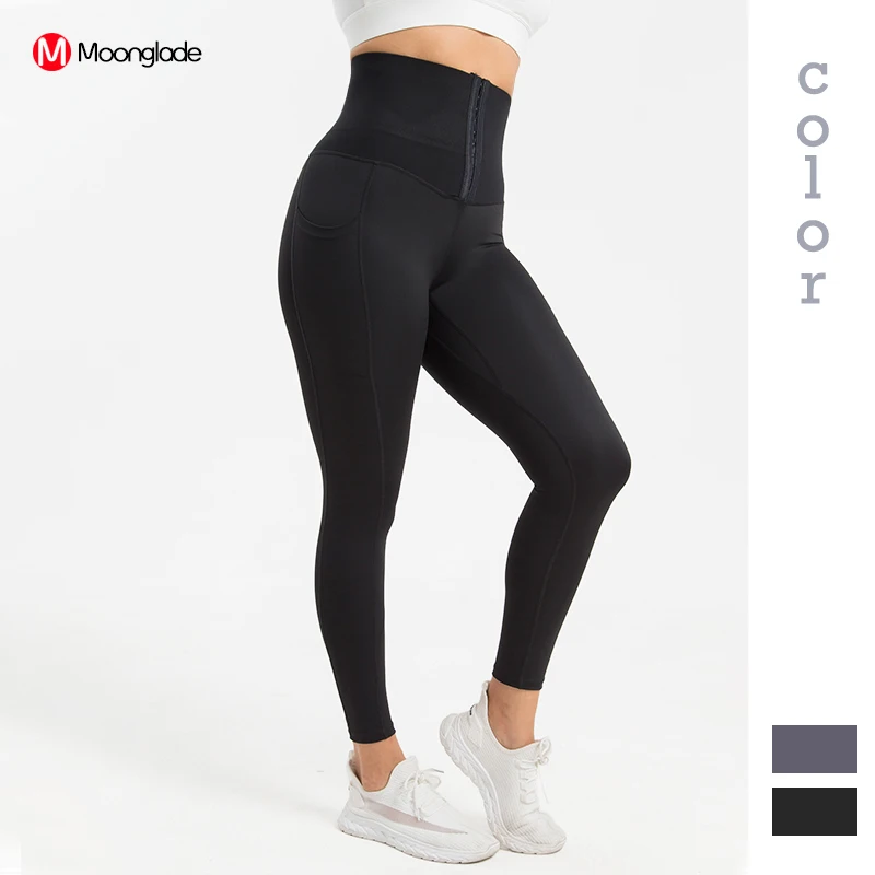 

Moonglade Women Corset Push Hip Postpartum High Waist Yoga Pants Workout Seamless Leggings Sportswear Gym Training Tights