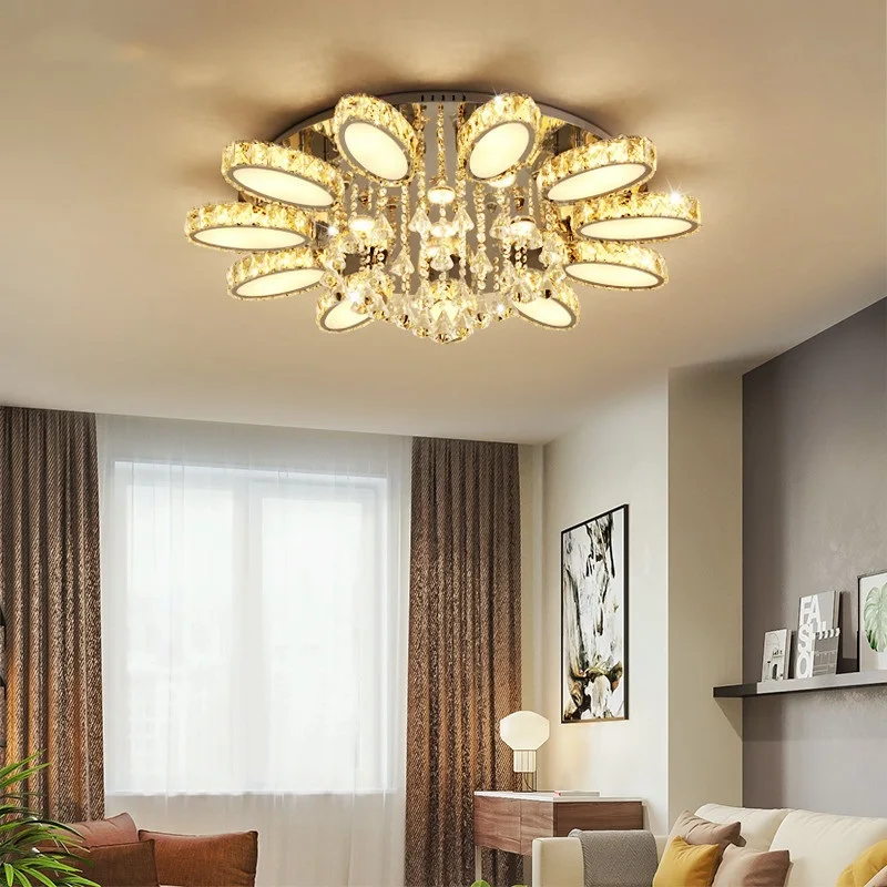 

Хрустальный светодиодный потолочный светильник k9, лампа для гостиной, спальни, столовой, кабинета, коммерческие лампы светильник щение