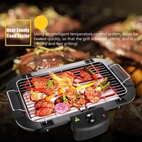 2000W Portable Smokeless Electric Pan Grill BBQ Stove Electric Griddle Barbecue Machine Temperature Mode for Home Camping 220V