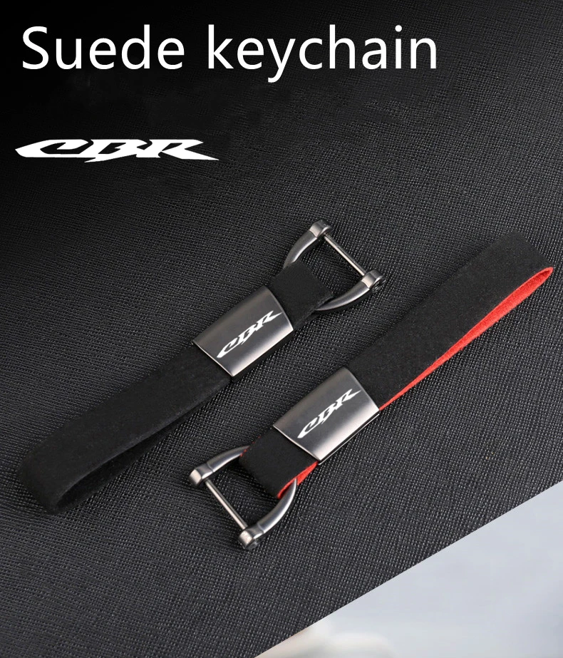 

New fashion suede motorcycle keychain key ring For Honda CBR600RR CBR900RR CBR1000RR CBR 400 600 900 954 929 1000 RR 1100XX