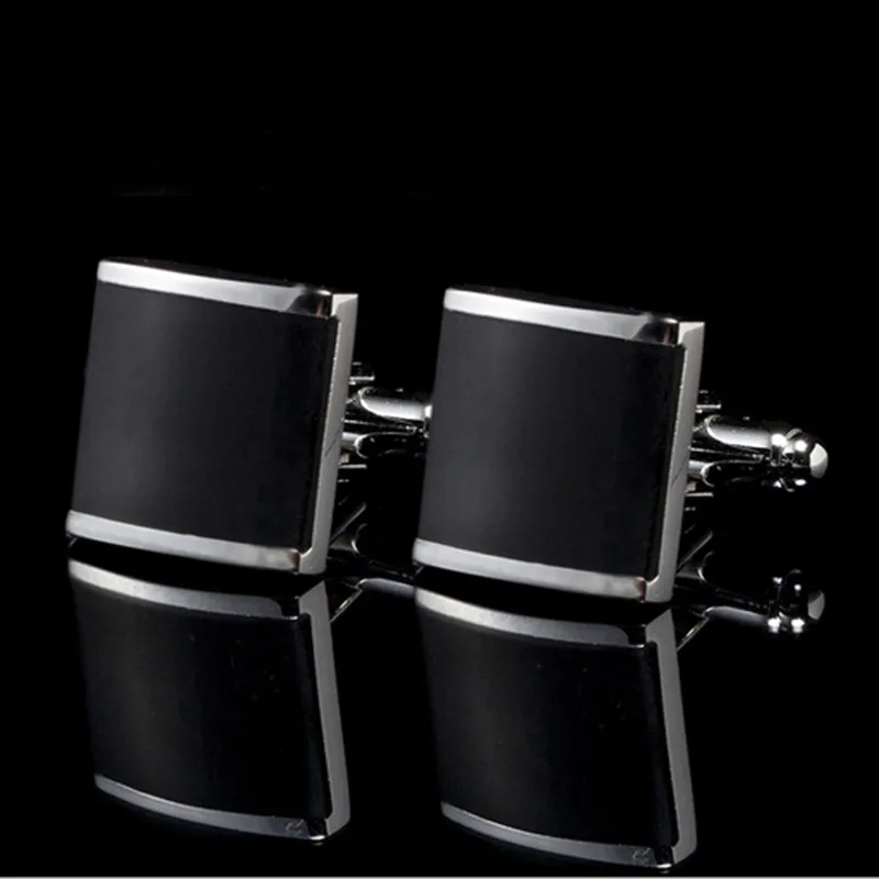 Модные Простые геометрические формы дизайн мужская рубашка запонки высокого