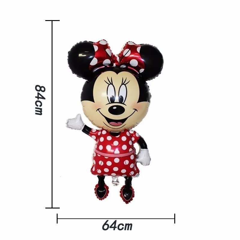 1pc red minnie 110c Цельнокроеное платье Дисней надувные шары Mickey Мышь уха День рождения украшение для детей с Микки-Маусом возраст Мышь взрослых Минни баллоны& аксессуары Globos - Цвет: 1pc red minnie 110c