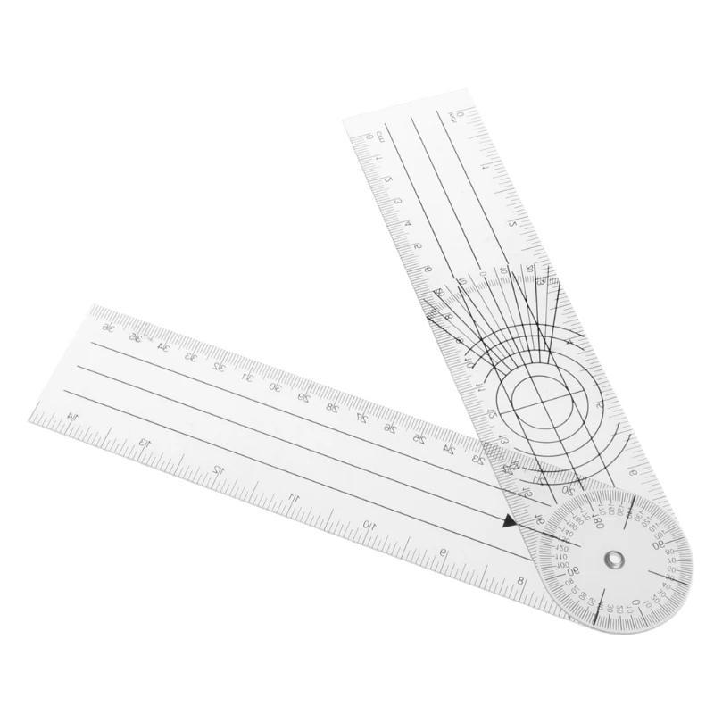 

Userful Multi-Ruler 360 Degree Goniometer Angle Spinal Ruler CM/INCH