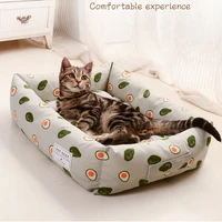 pet bed dog kennel cat nest rectangular dog bed puppy soft fleece bed waterproof pet sofa cushion washable dog house