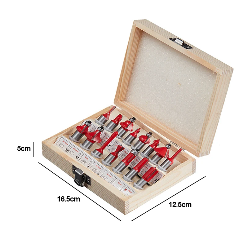 Фрезы для деревообработки PRACMANU твердосплавные насадки с хвостовиком 1/4 дюйма (8