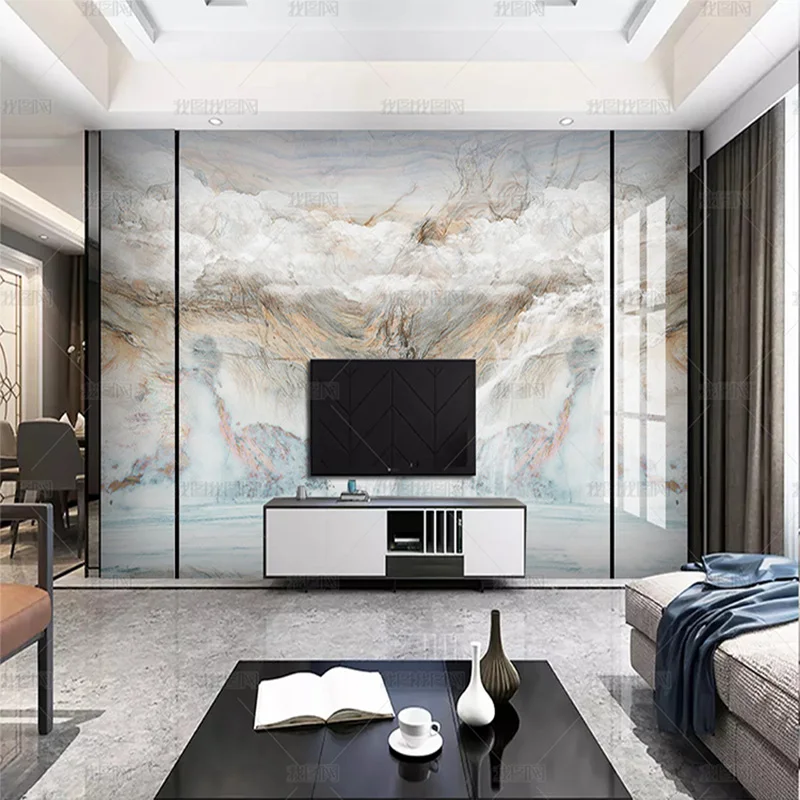 Новые художественные обои с 3d-изображением китайского Пейзажа мрамора пейзажа