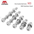 M3 Болт M3 набор винтов с шестигранной головкой Болт M3 x 4 5 6 8 10 50 55 60 65 70 80 90 100 110 120 мм 304 нержавеющая сталь 3 мм набор винтов