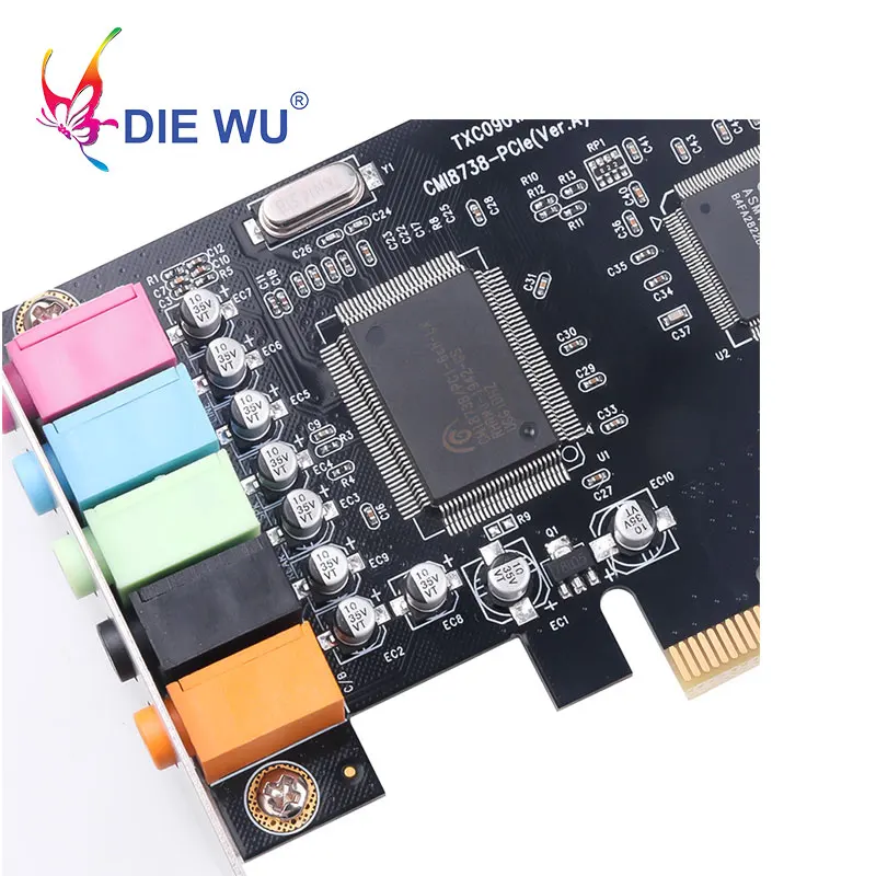 Звуковая карта PCI 5 1 каналов чипсет CMI8738 аудио интерфейс PCI-E стерео цифровая