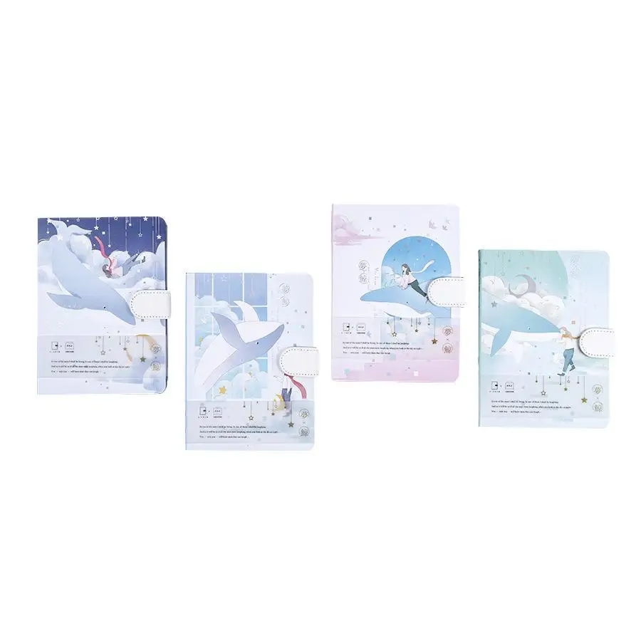 Блокнот с магнитной пряжкой в твердой обложке серия мечта Кита ТОЛСТЫЙ цветной