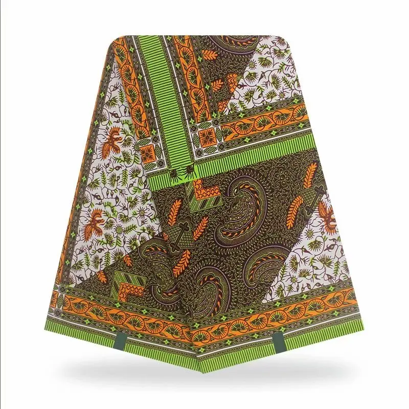 

African Real Wax Print Batik 6 Yards Ankara Wax Fabric Nigerian Ghana 100% Cotton Wax Pange Wax Ankara Fabric For Sewing VL-08