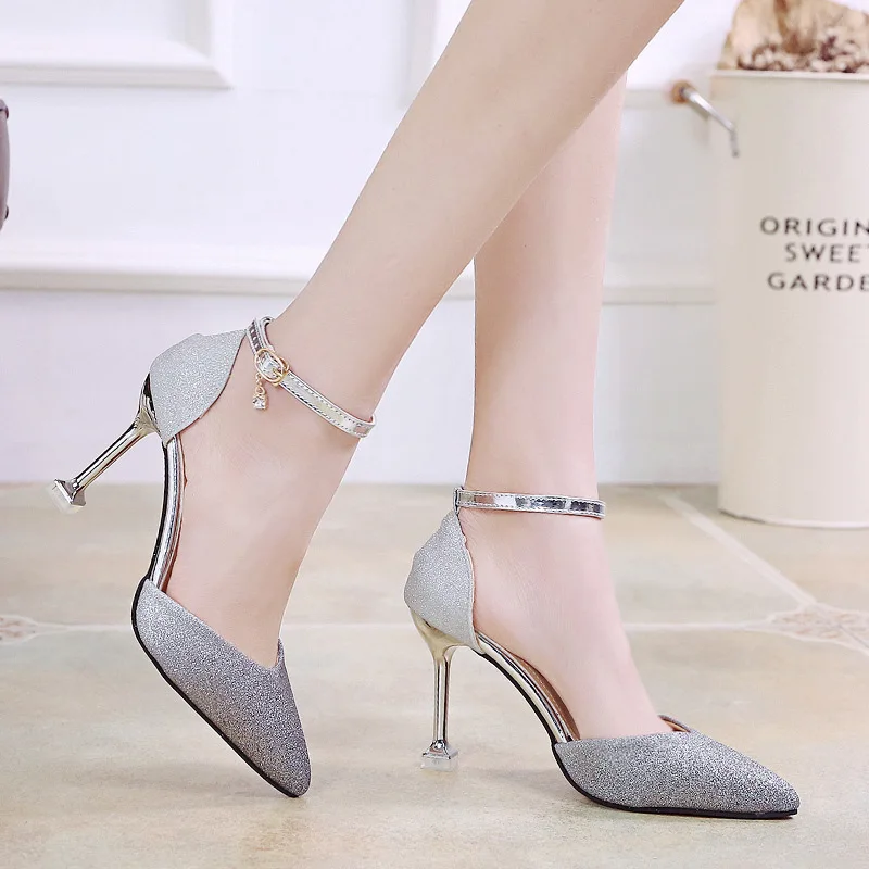 Sexy Banquet Heel Shoes Women Spring Autumn High Heels Wedding Bridal Shoes Heels Woman Pumps Pink Purple 34-40 Zapatos De Mujer