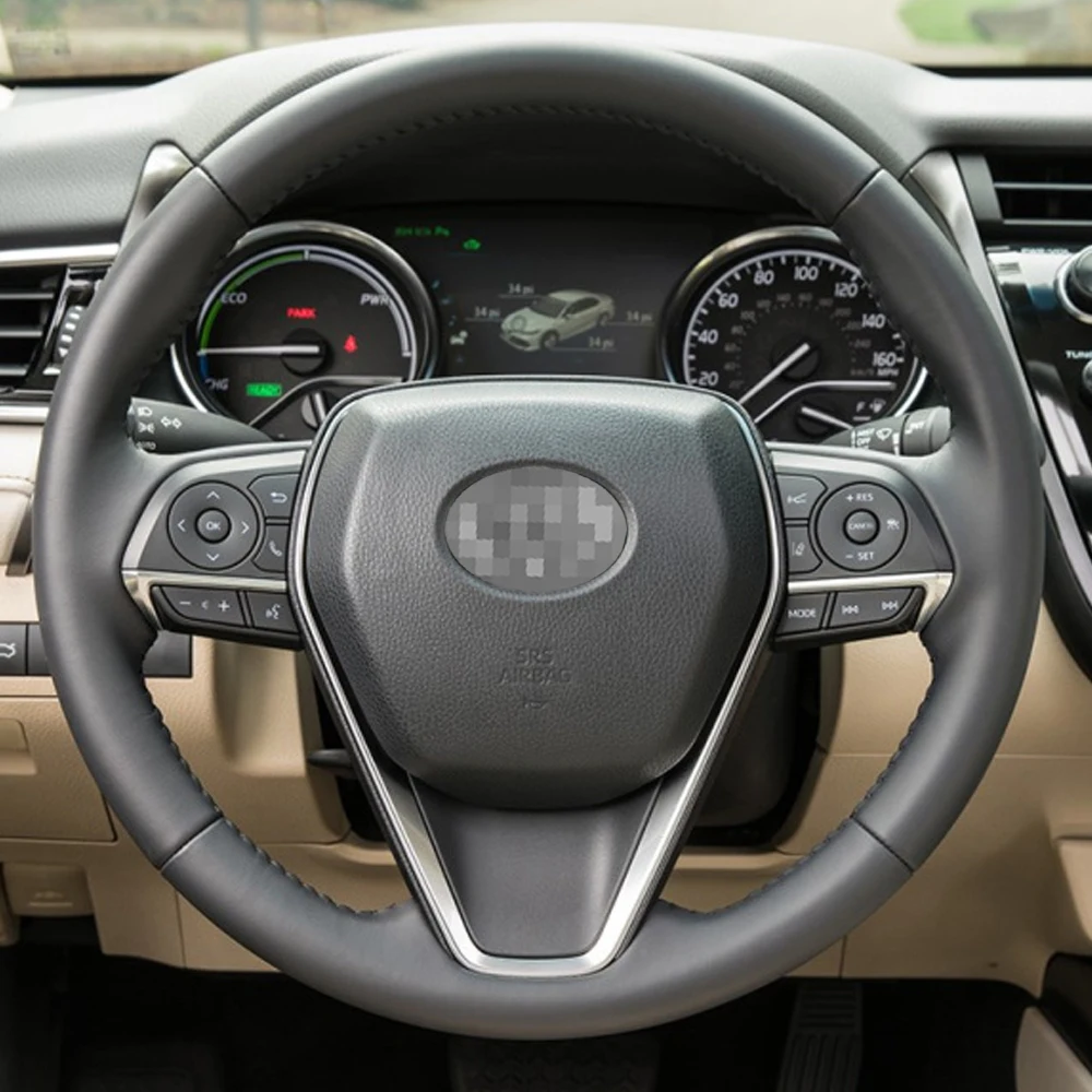 

For Toyota Camry 2017 2018 2019 2020 Car Steering Wheel Horn Button Cover Auto Plastic ABS Steering Wheel Cover