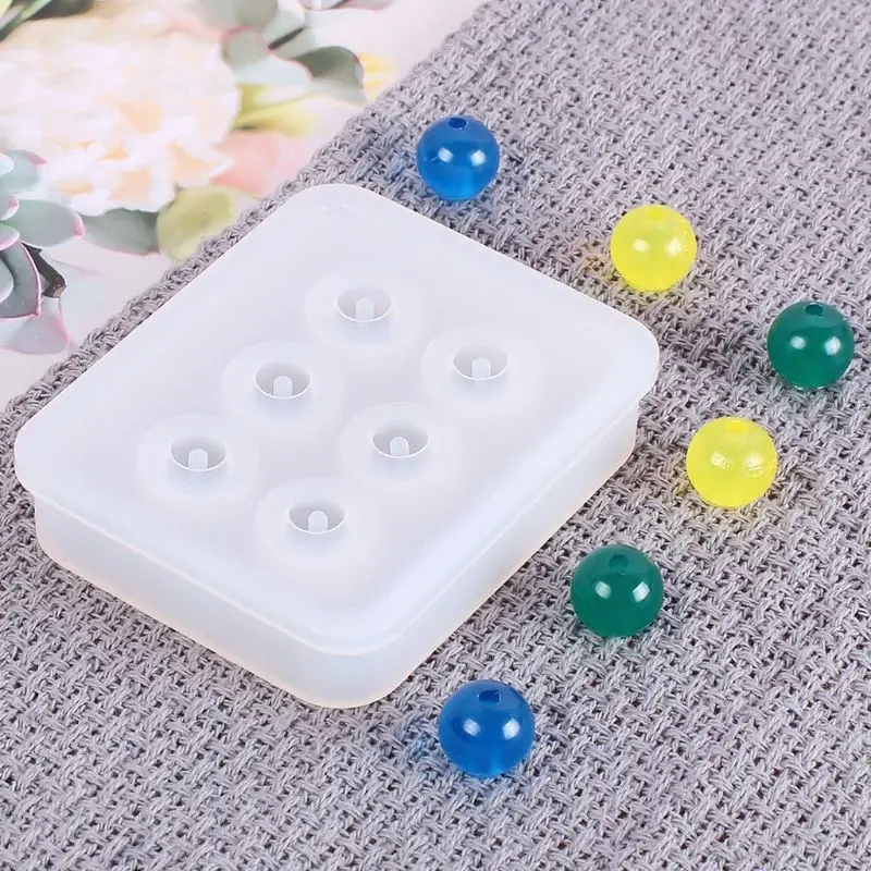 

4Pcs Round Square Beads Resin Molds Gemstone Beads Mold Jewelry Making Tools