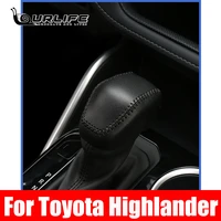 for toyota highlander kluger xu70 2021 2022 car gear covers case automatic shift genuine leather hand stitched cover accessory
