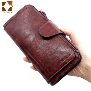 womens wallet made of leather wallets three fold vintage womens purses mobile phone purse female coin purse carteira feminina free global shipping
