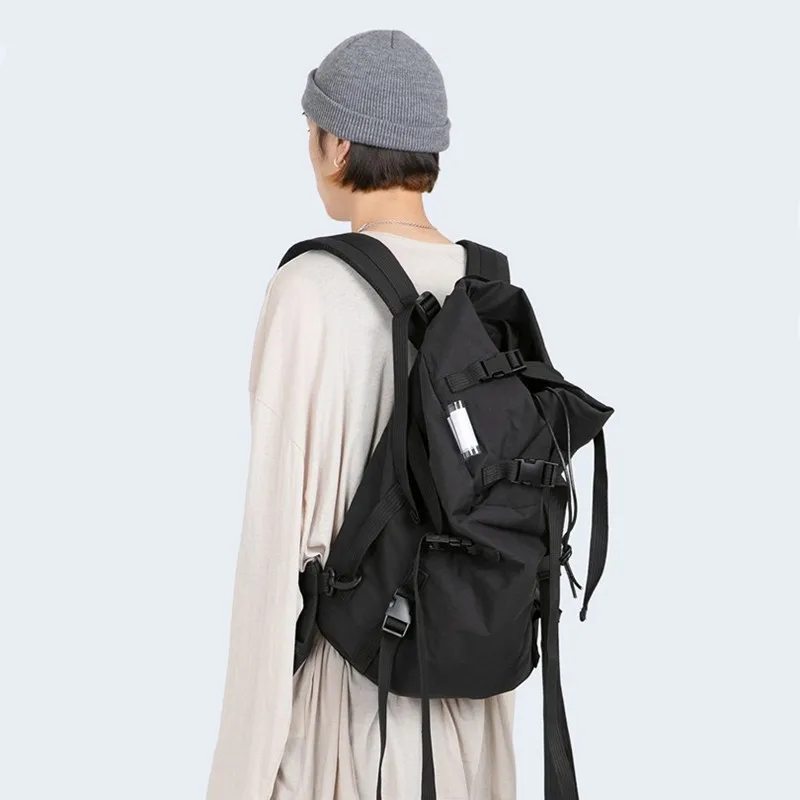 

New Tooling Street Designer Backpack hip-hop large-capacity backpack school Cycling Motorcycle Female Mountaineering Backpacks