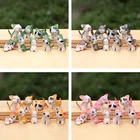 9 шт. разноцветная Милая Чи Кот Миниатюрный Мини фигурки пейзаж маленький белый котенка украшения модели игрушки-животные, игрушки