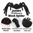 Страшный Гигантский паук на Хэллоуин, пушистая плюшевая игрушка, большая игрушка с привидениями жуткий реквизит для косплея для вечерние, бара, стены, украшения для Хэллоуина